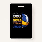 Volleybalspeler | Je moet sterk zijn Badge (Voorkant)