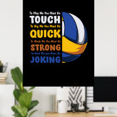 Volleybalspeler | Je moet sterk zijn Poster (Thuiskantoor)