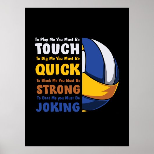 Volleybalspeler | Je moet sterk zijn Poster (Voorkant)