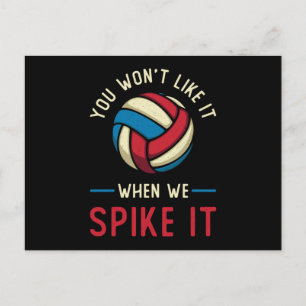 Volleybalspeler Je zult het niet leuk vinden Beach Briefkaart