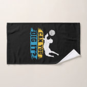 Volleybalspeler | Kan je het dig maken? Handdoek (Handdoek)