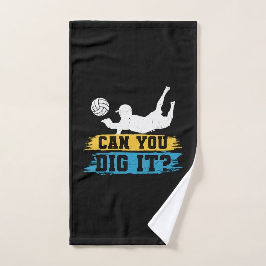 Volleybalspeler | Kan je het dig maken? Handdoek (Handdoek)