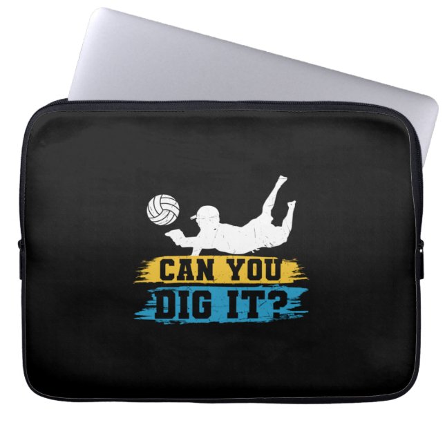 Volleybalspeler | Kan je het dig maken? Laptop Sleeve (Voorkant)