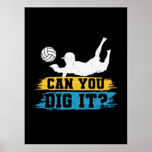 Volleybalspeler   Kan je het dig maken? Poster