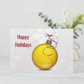 volleybalspeler Kerstkaarten Feestdagenkaart (Staand voorkant)
