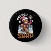 Volleybalspeler Kerstmis peperkoek man geblokkeerd Ronde Button 3,2 Cm (Voorkant)