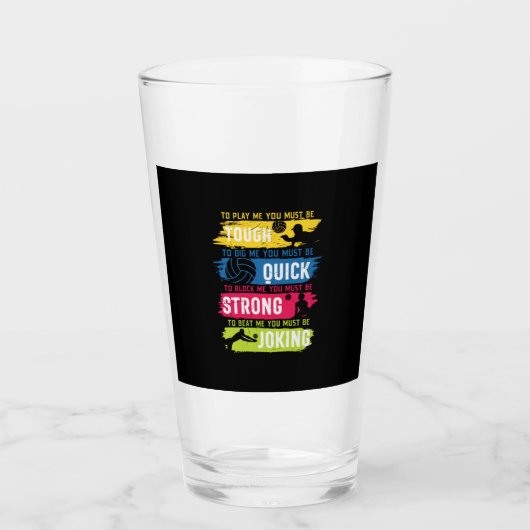 Volleybalspeler | Krachtige snelle sterke Glas (Voorkant)