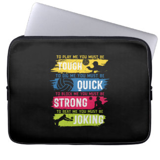 Volleybalspeler | Krachtige snelle sterke Laptop Sleeve