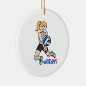 Volleybalspeler - licht/klonen keramisch ornament (Rechts)