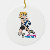 Volleybalspeler - licht/klonen keramisch ornament (Voorkant)