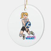 Volleybalspeler - licht/klonen keramisch ornament (Links)