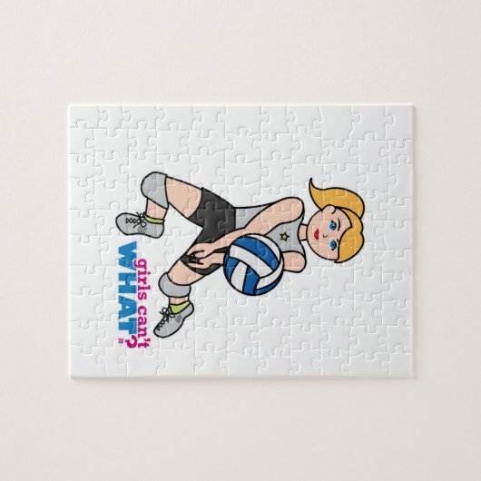 Volleybalspeler - licht/klonen legpuzzel (Horizontaal)