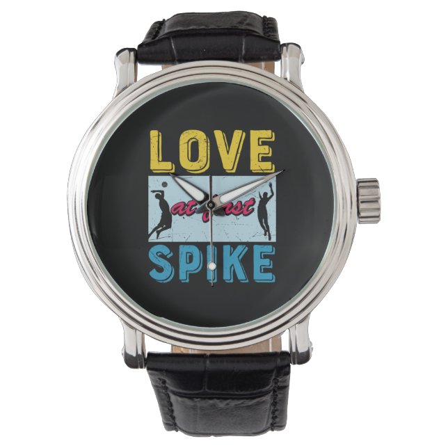 Volleybalspeler | Liefde bij First Spike Horloge (Voorkant)