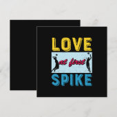Volleybalspeler | Liefde bij First Spike Kaart (Voorkant / Achterkant)