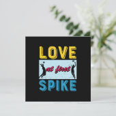 Volleybalspeler | Liefde bij First Spike Kaart (Staand voorkant)