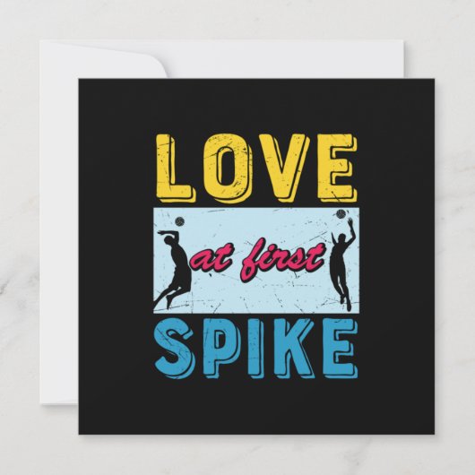 Volleybalspeler | Liefde bij First Spike Kaart (Voorkant)