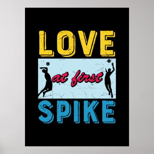 Volleybalspeler | Liefde bij First Spike Poster (Voorkant)