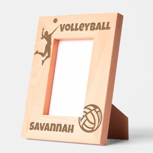 Volleybalspeler Lover Custom Name Gegraveerde Lijstjes (Links)