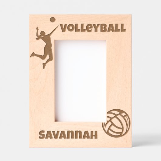 Volleybalspeler Lover Custom Name Gegraveerde Lijstjes (Voorkant)