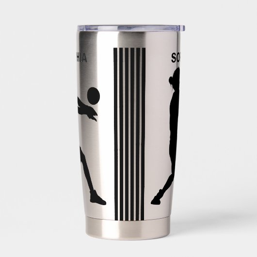 Volleybalspeler Meisje, Sport Meisje Geïsoleerde T Geïsoleerde Drinkbeker (Links)