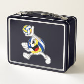 Volleybalspeler met volleybal (Achterkant)