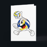 Volleybalspeler met volleybal kaart<br><div class="desc">Dit ontwerp is het perfecte geschenk voor een verjaardag,  Kerstmis en andere feestelijkheden. Het is geschikt voor vrouwen,  mannen en kinderen.</div>