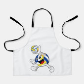 Volleybalspeler met volleybal schort (Voorkant)