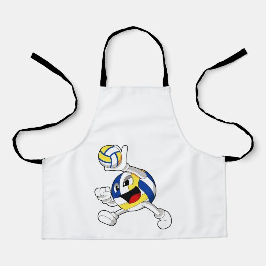 Volleybalspeler met volleybal schort (Voorkant)