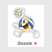 Volleybalspeler met volleybal sticker (Vel)