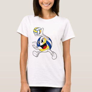 Volleybalspeler met volleybal t-shirt