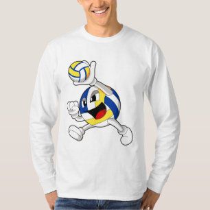 Volleybalspeler met volleybal t-shirt