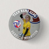 Volleybalspeler Naam Team en foto toevoegen Ronde Button 3,2 Cm (Voorkant)