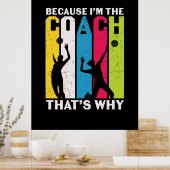 Volleybalspeler | Omdat ik de coach ben Poster (Keuken)