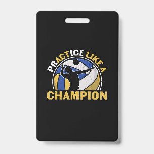 Volleybalspeler Praktijk als een kampioen Badge