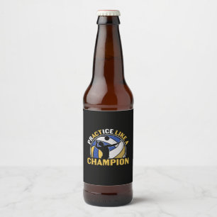 Volleybalspeler Praktijk als een kampioen Bier Etiket