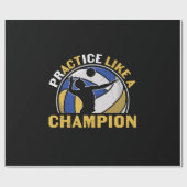 Volleybalspeler | Praktijk als een kampioen Cadeaupapier (Vlak)