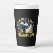 Volleybalspeler | Praktijk als een kampioen Latte Mok (Voorkant)