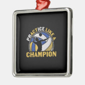 Volleybalspeler | Praktijk als een kampioen Metalen Ornament (Links)