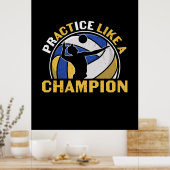 Volleybalspeler | Praktijk als een kampioen Poster (Keuken)