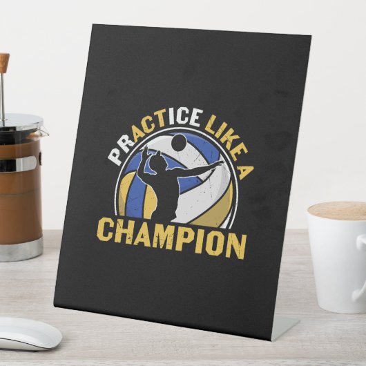 Volleybalspeler | Praktijk als een kampioen Reclamebord Met Voetstuk (Insitu)