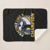 Volleybalspeler | Praktijk als een kampioen Sherpa Deken (Voorkant (horizontaal))