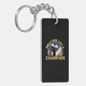 Volleybalspeler | Praktijk als een kampioen Sleutelhanger (Voorkant Links)