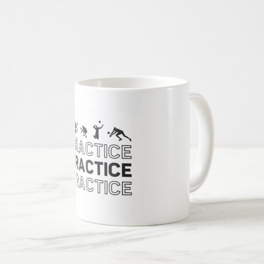 Volleybalspeler Praktijk Gift Koffiemok (Voorkant rechts)