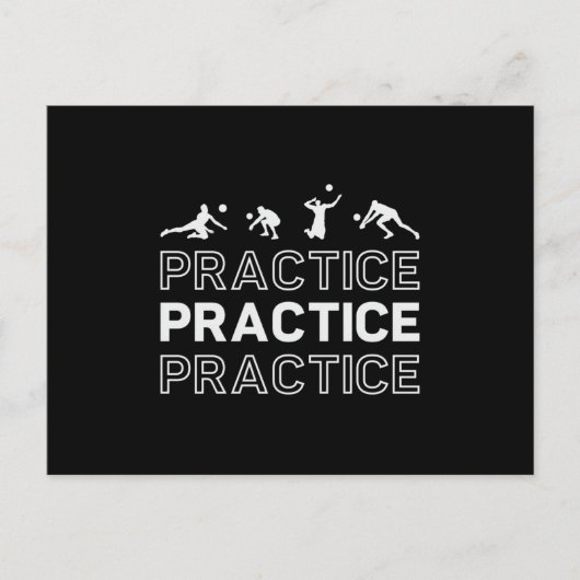 Volleybalspeler Praktijk Strand Briefkaart (Voorkant)