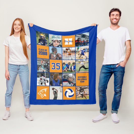 Volleybalspeler Senior Night Geschenk Aangepaste K Fleece Deken (In situ)