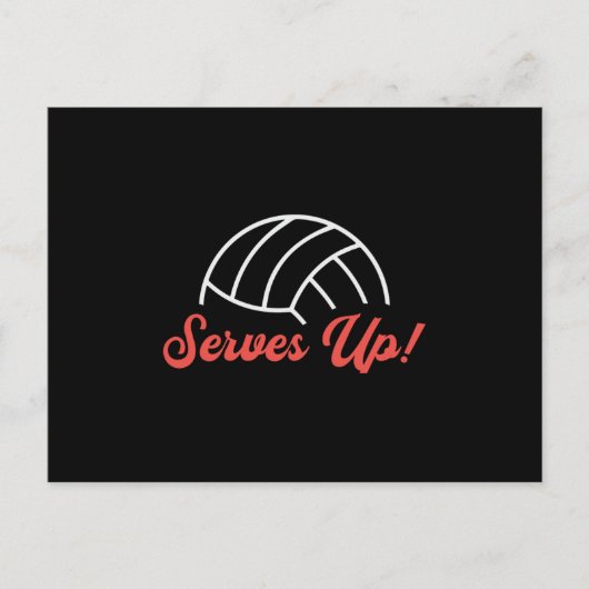 Volleybalspeler serveert Ball Beach Volleybal Briefkaart (Voorkant)