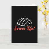 Volleybalspeler serveert Ball Beach Volleybal Kaart (Gele Bloem)