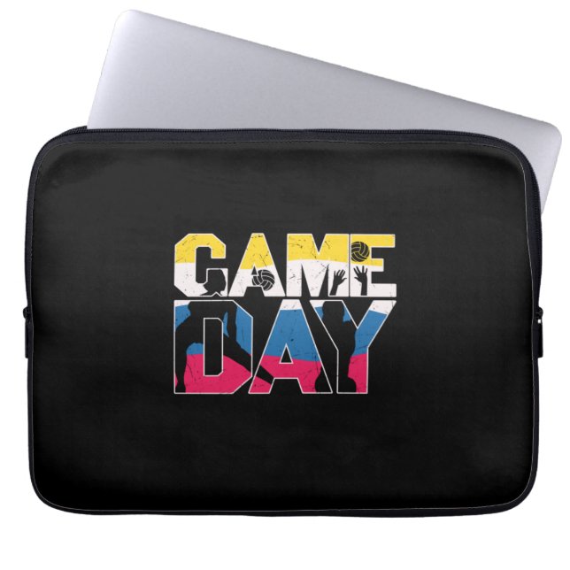 Volleybalspeler | Speldag — Volleybal Laptop Sleeve (Voorkant)