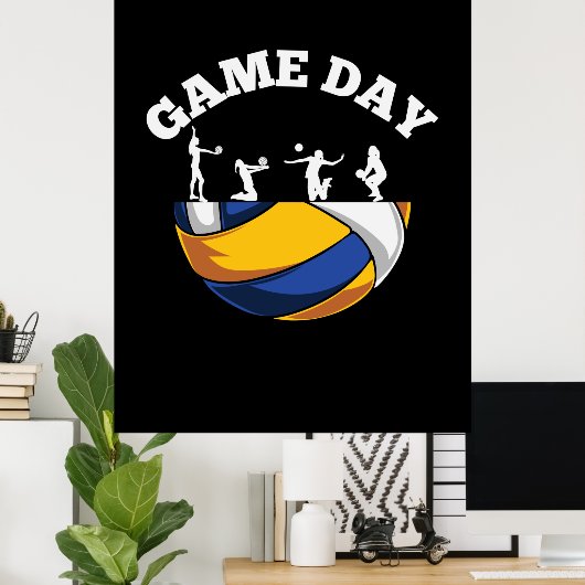 Volleybalspeler | Speldag — Volleybal Poster (Thuiskantoor)