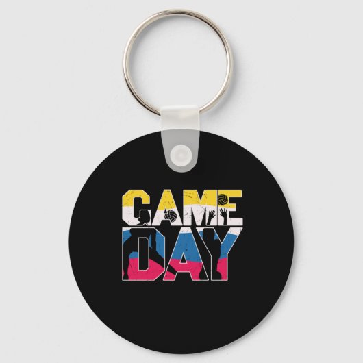 Volleybalspeler | Speldag — Volleybal Sleutelhanger (Voorkant)